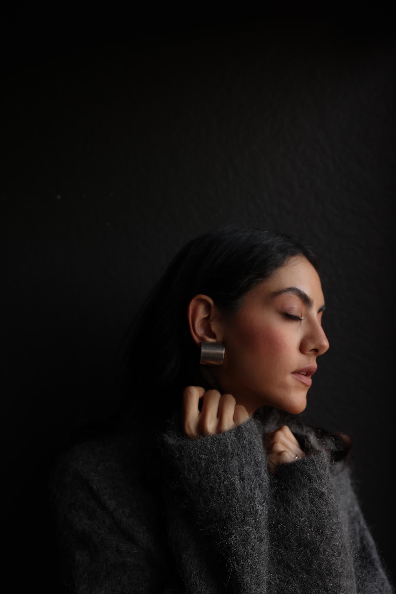 Sterling Silver Barrel  Earrings|Vintage Baazaar 