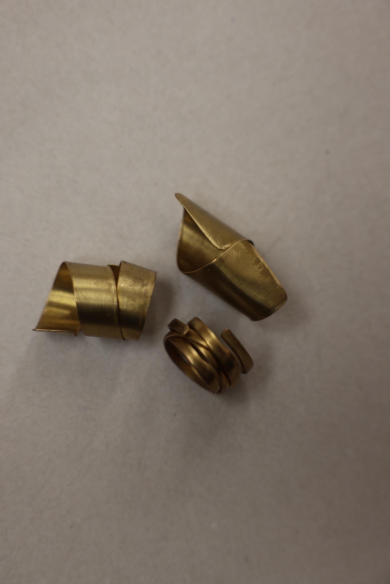 Brass Adjustable Rings – Set of 3 (Non-Vintage)