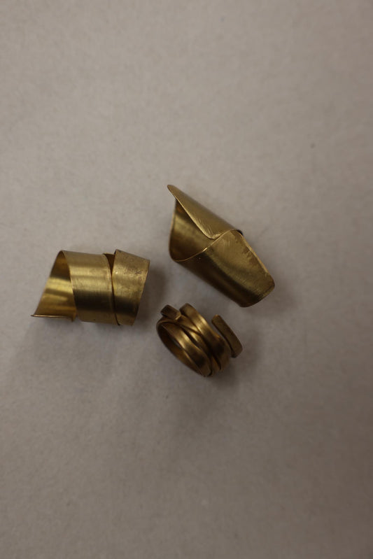 Brass Adjustable Rings – Set of 3 (Non-Vintage)