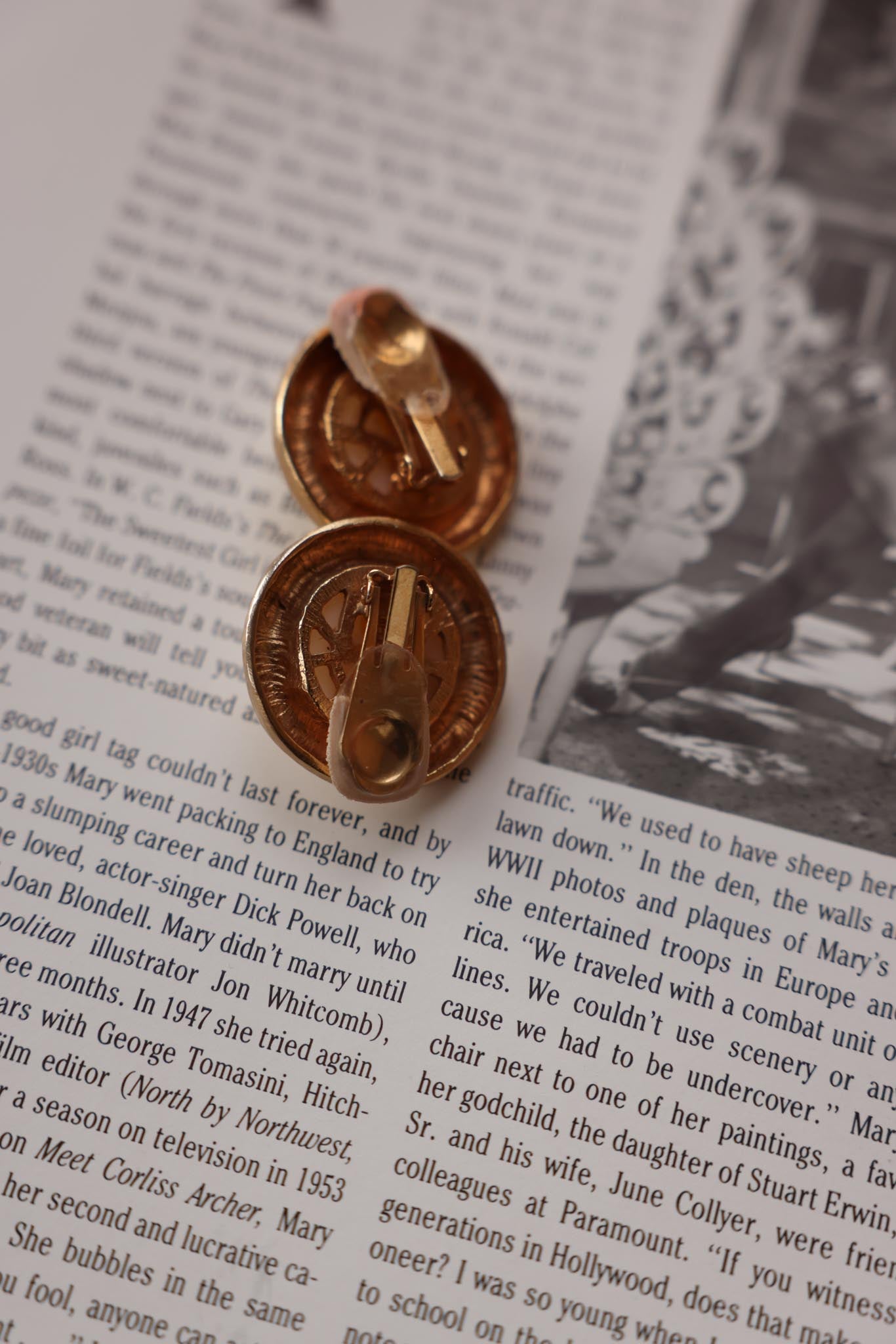 Golden Pearl Radiance Earrings|Vintage Baazaar 