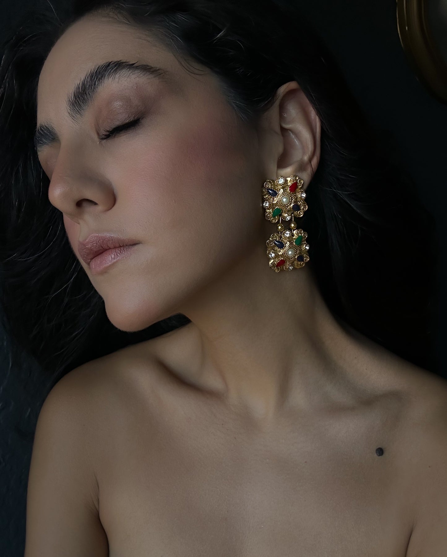 Majestic Mosaic Earrings|Vintage Baazaar 