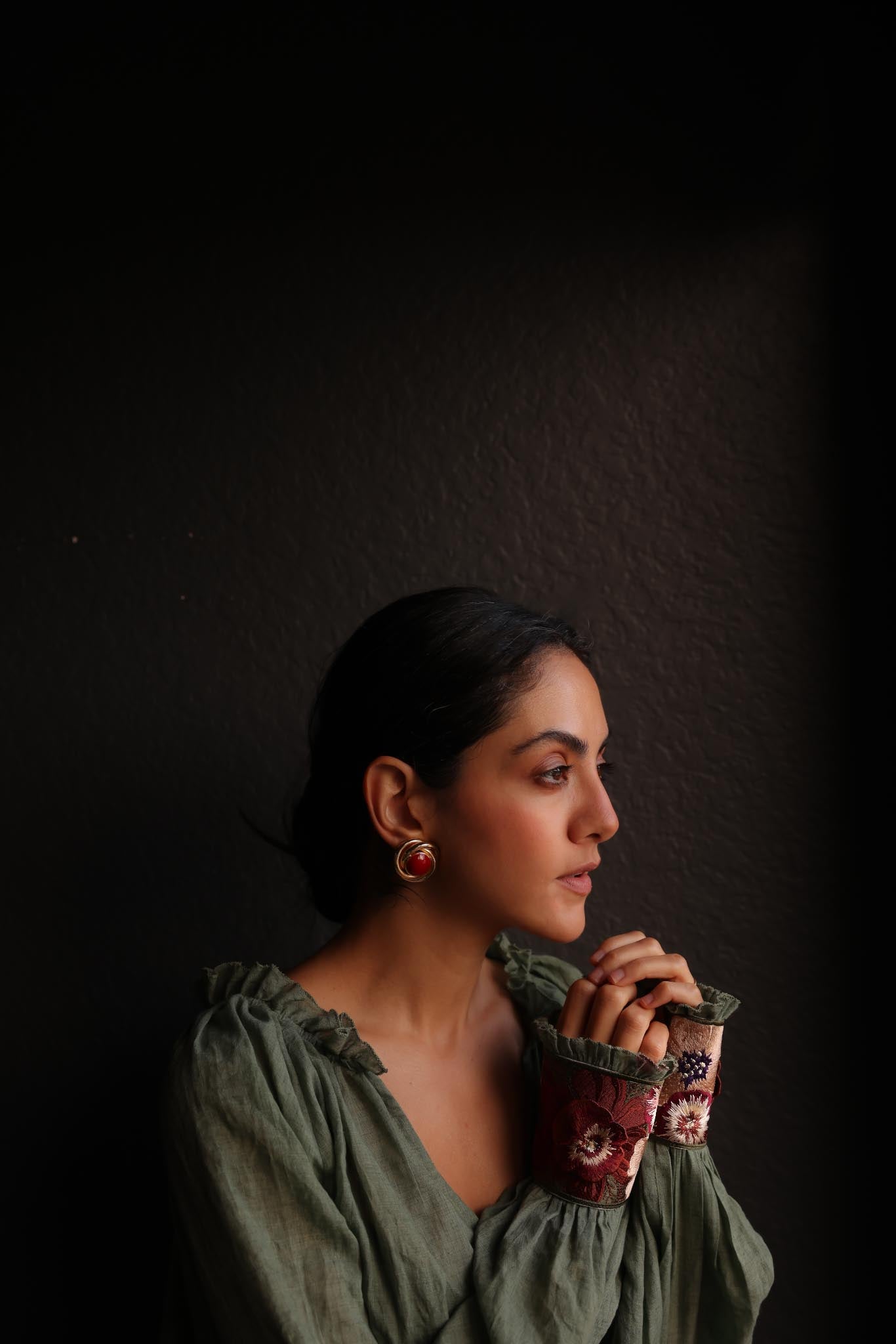 Golden Flame Earrings|Vintage Baazaar 