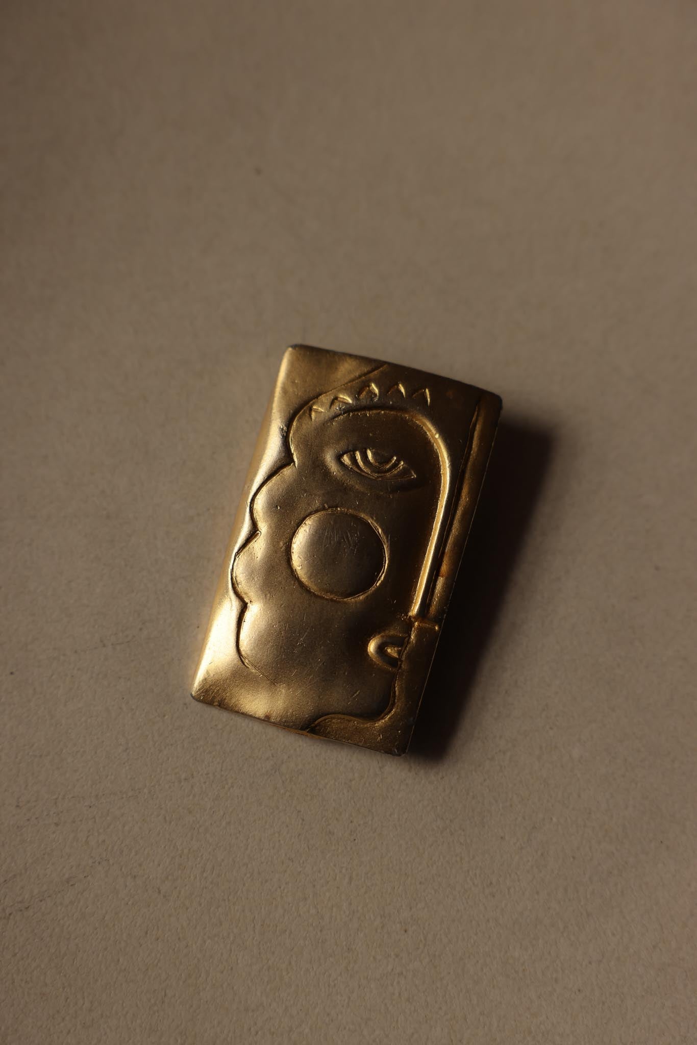 Modernist Gold-Tone Brooch