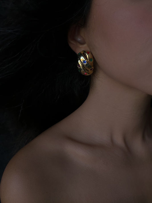 Multi color Jewel Earrings|Vintage Baazaar 