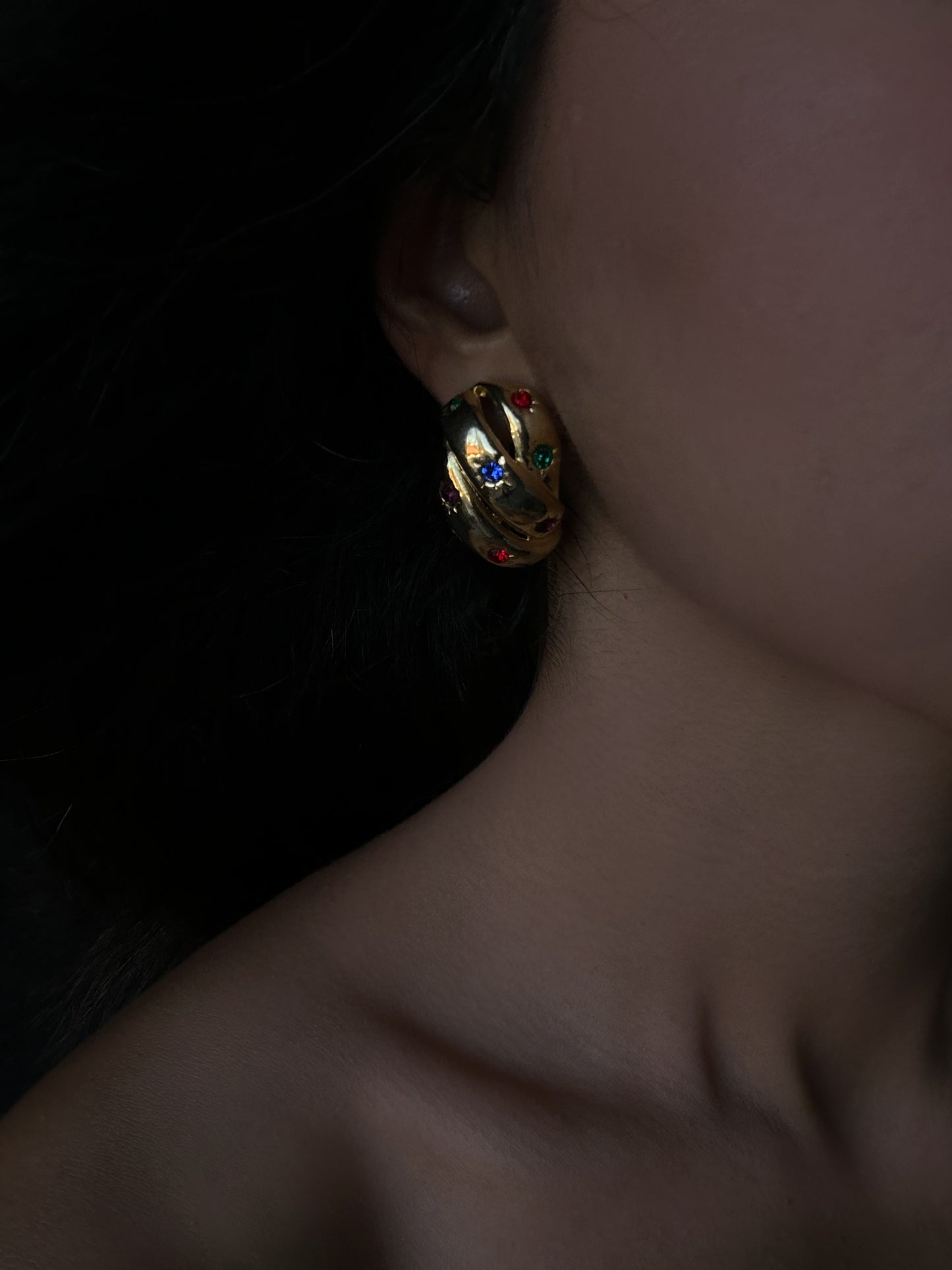 Multi color Jewel Earrings|Vintage Baazaar 
