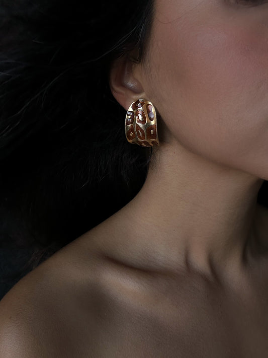 Bold Leopard  Earrings|Vintage Baazaar 