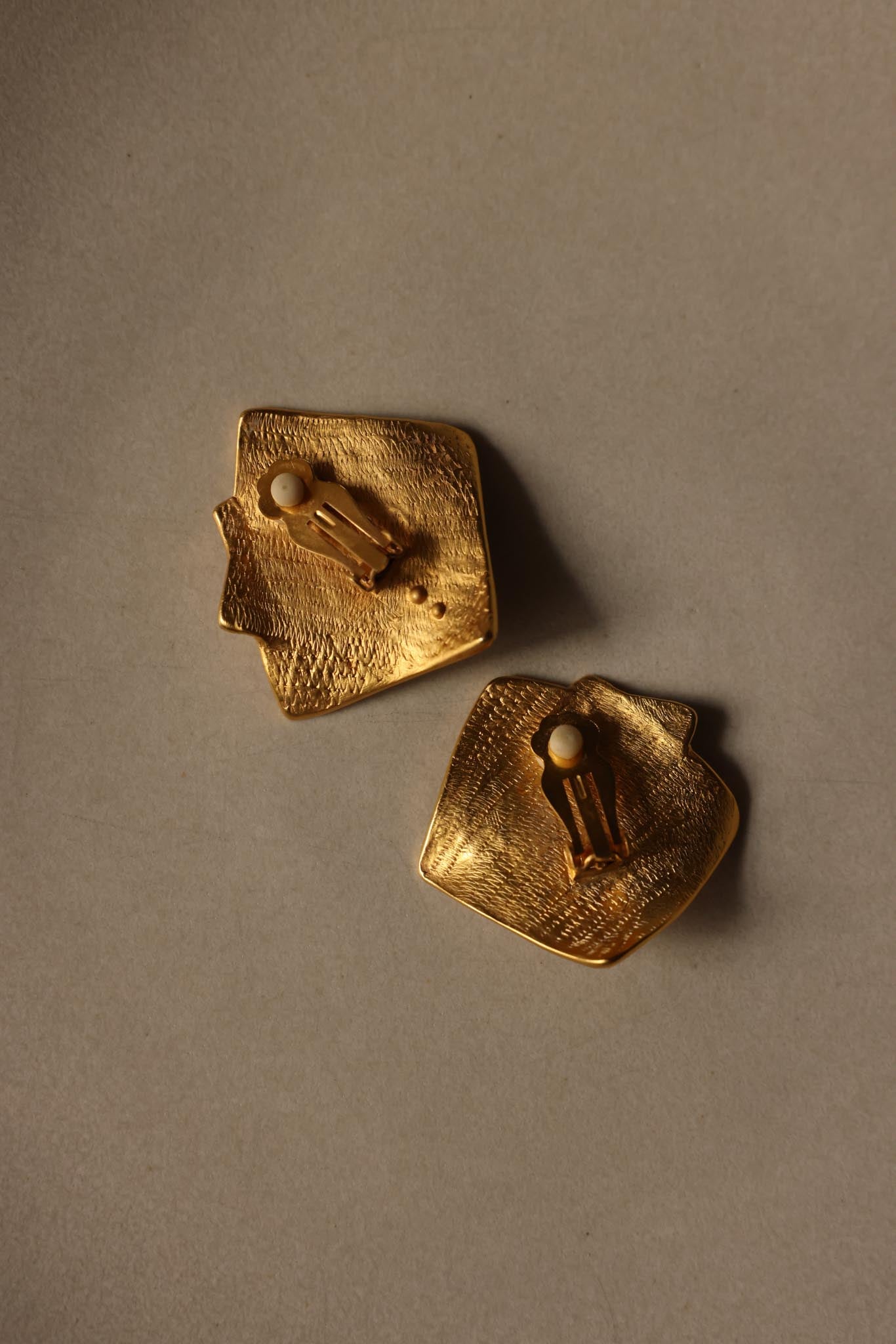Folded Gleam Clip-On Earrings|Vintage Baazaar 