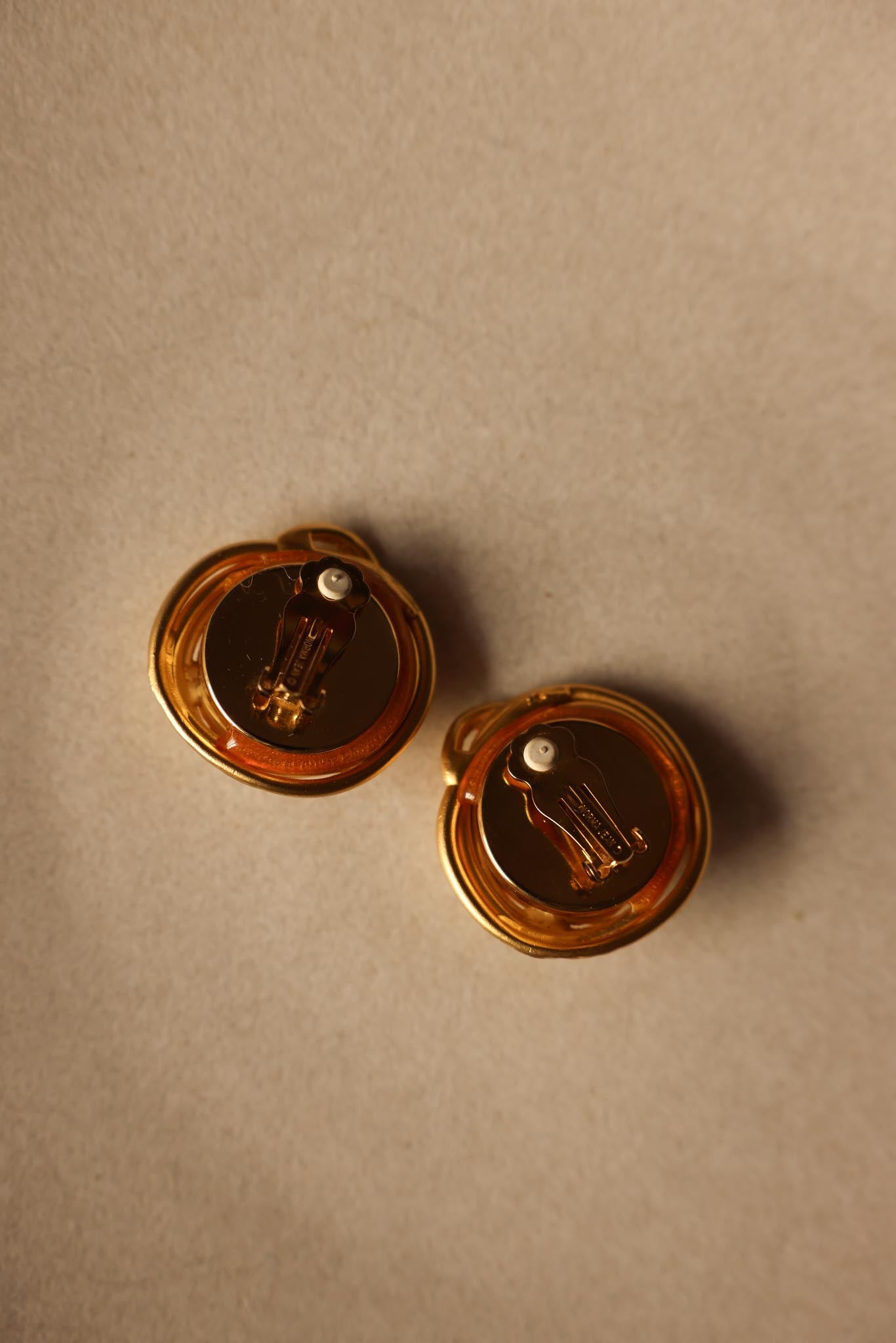 Norma Jeans Clip-On Earrings with Pearl Center|Vintage Baazaar 