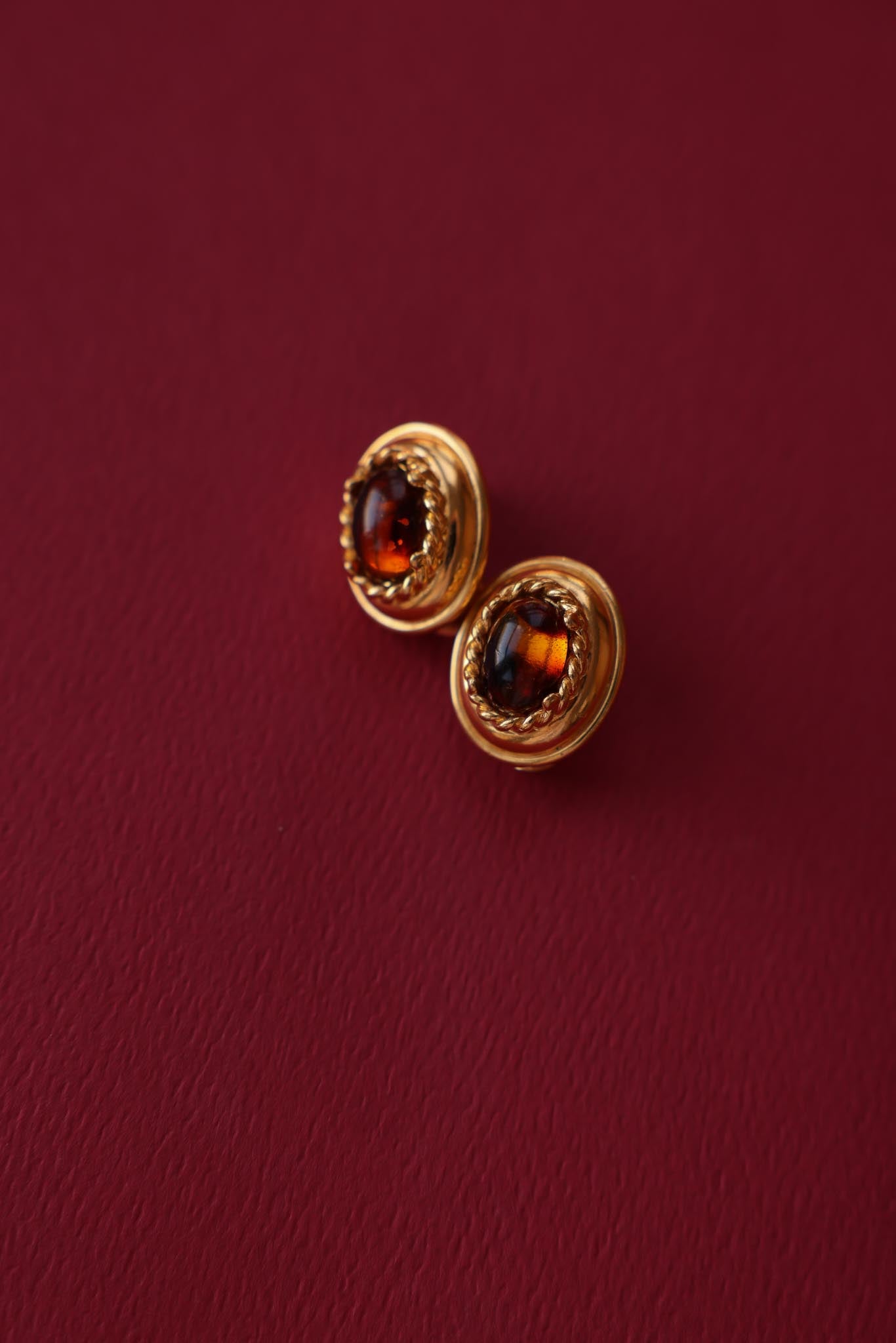 Earrings Amber Glow|Vintage Baazaar 