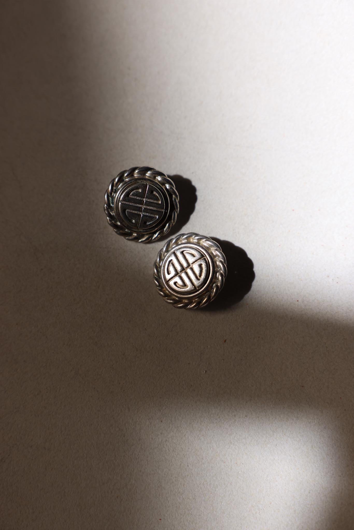 Givenchy Silver Logo Clip-On Earrings