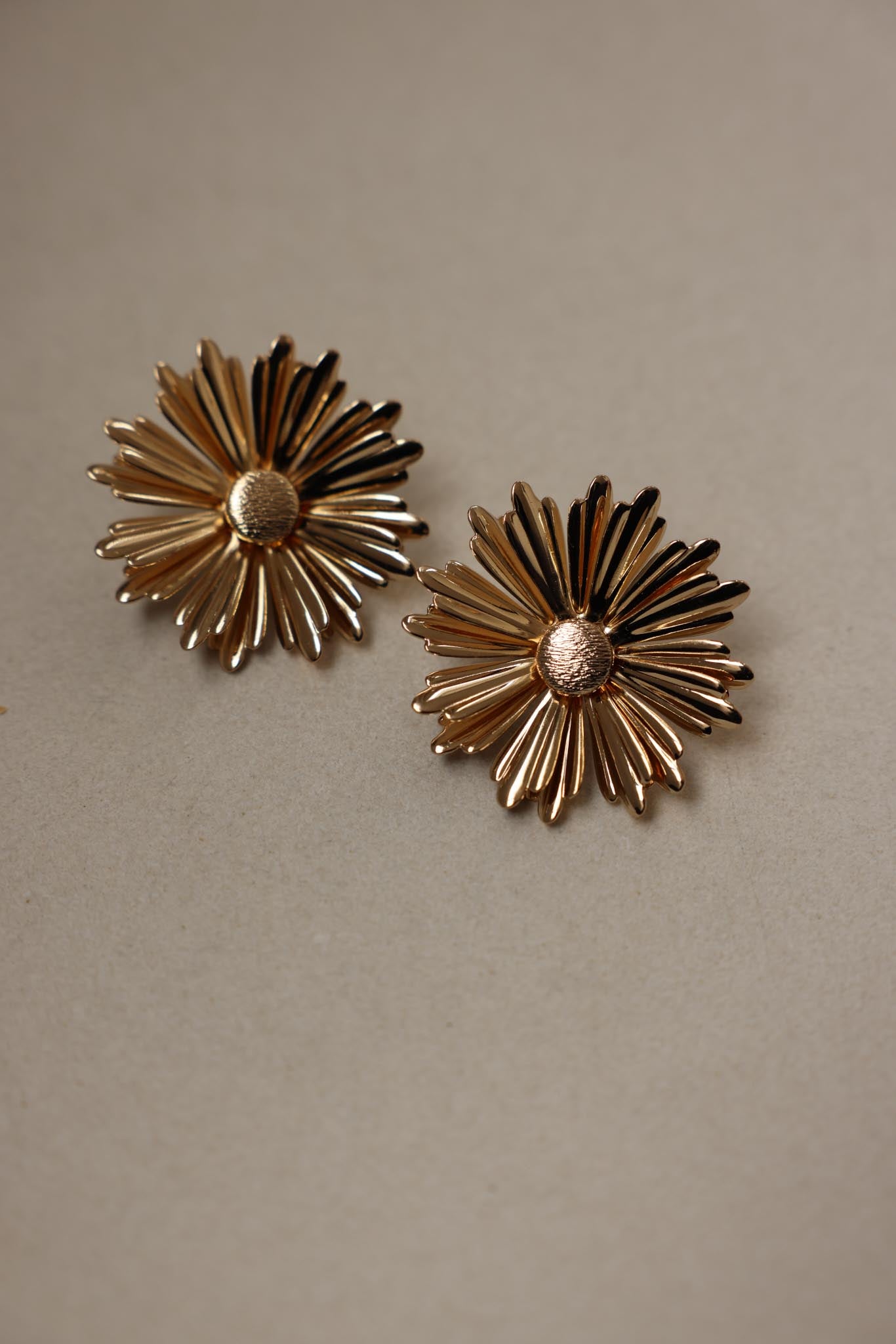 Gold Bloom Clip-On Earrings by Sarah Coventry