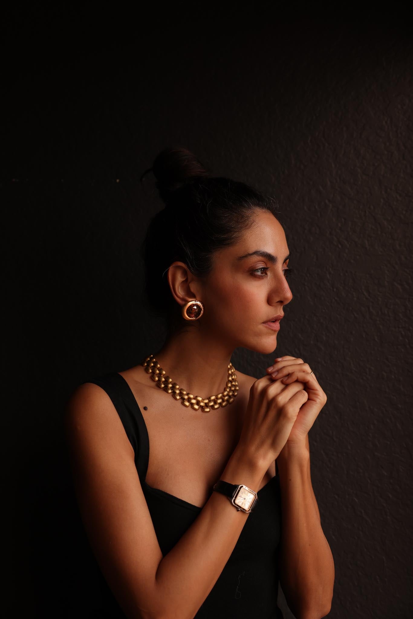 Clip-On Earrings Amber Glow|Vintage Baazaar 