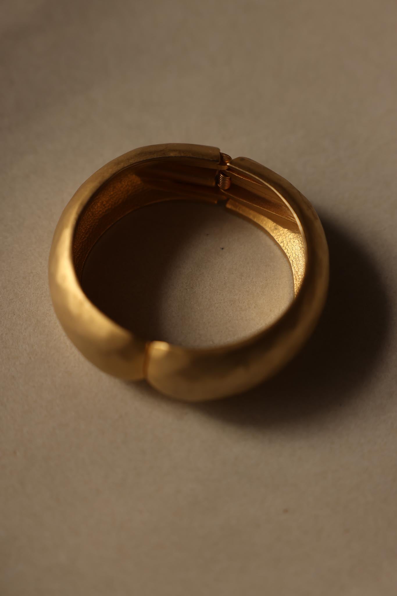 Matte Gold Hinged Bracelet
