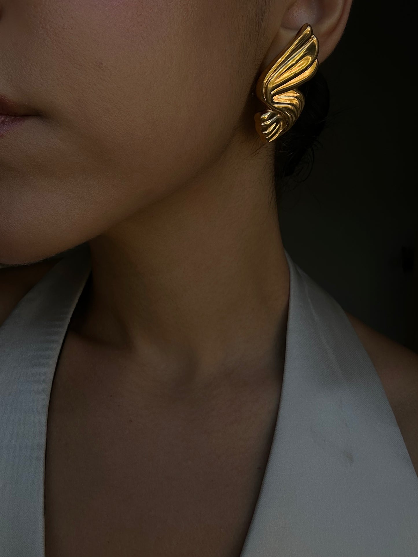 Golden Wing Earrings|Vintage Baazaar 