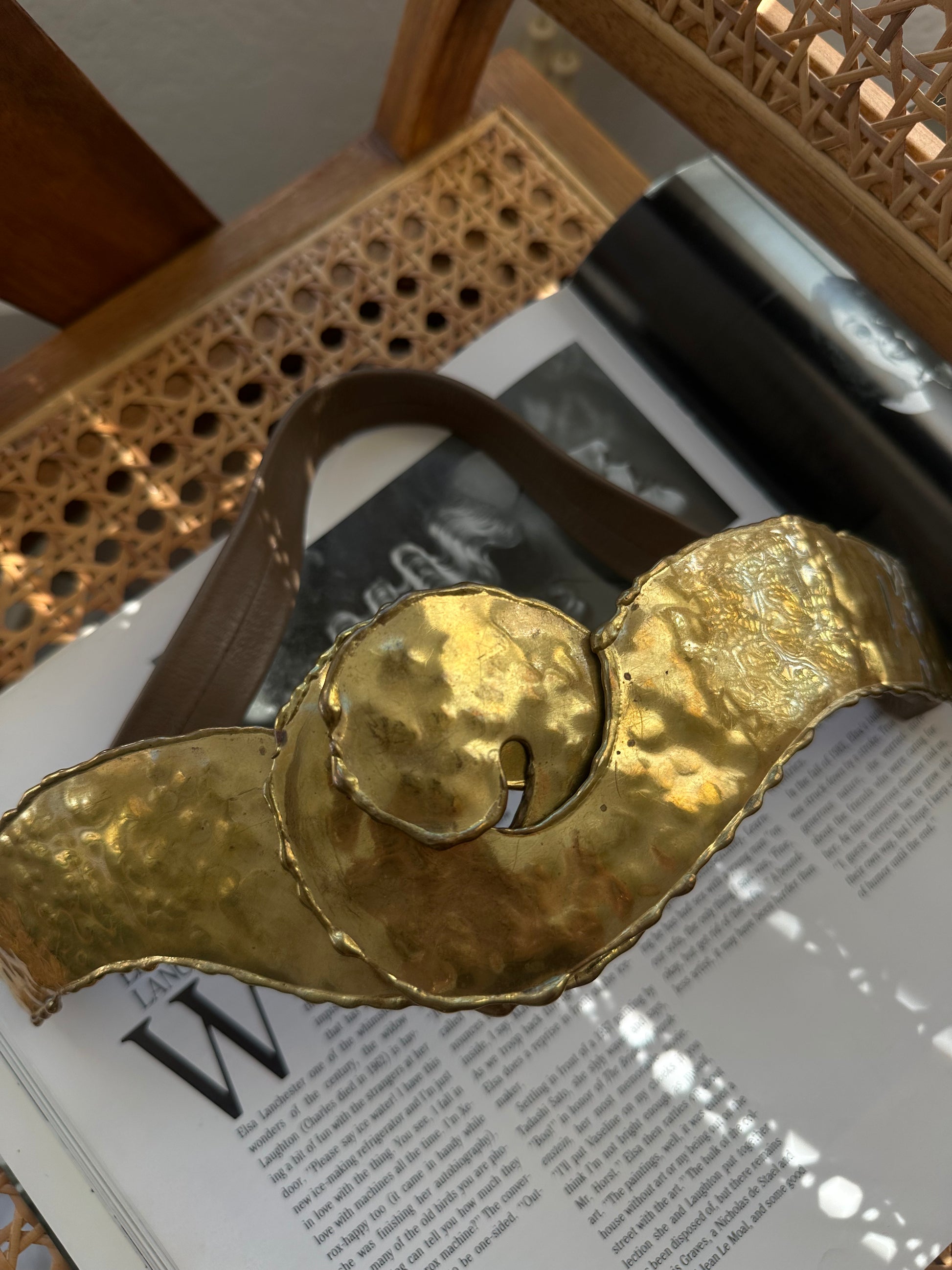 Brutalist Brass Belt|Vintage Baazaar 
