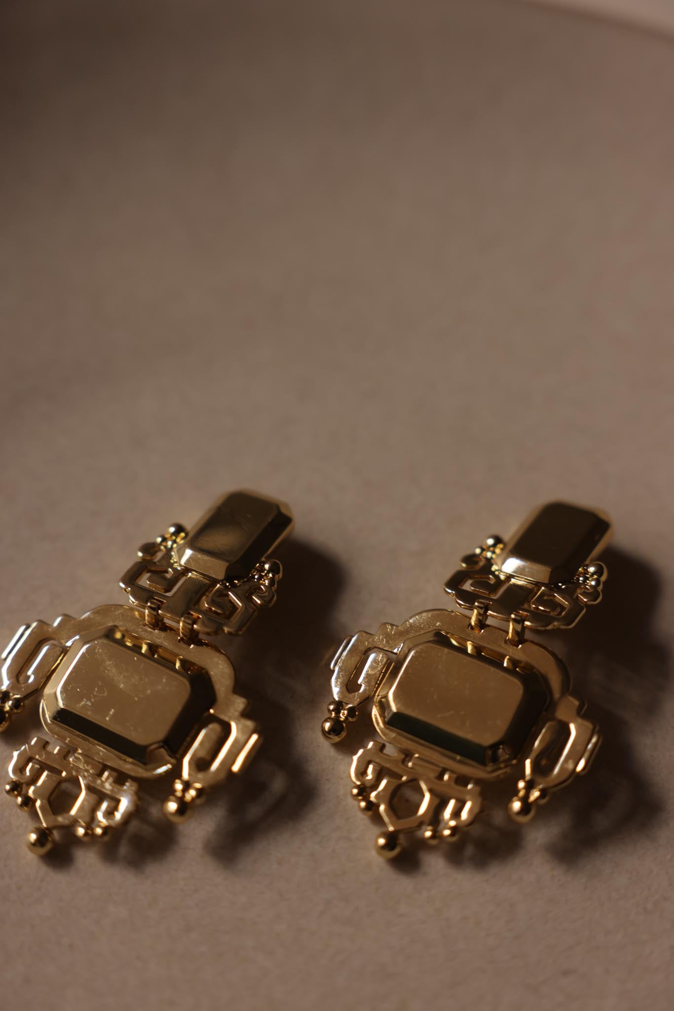 LIU Ornate Drop Clip-On Earrings
