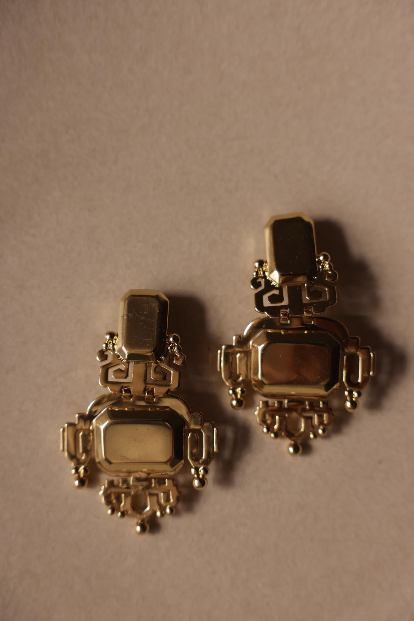 LIU Ornate Drop Clip-On Earrings