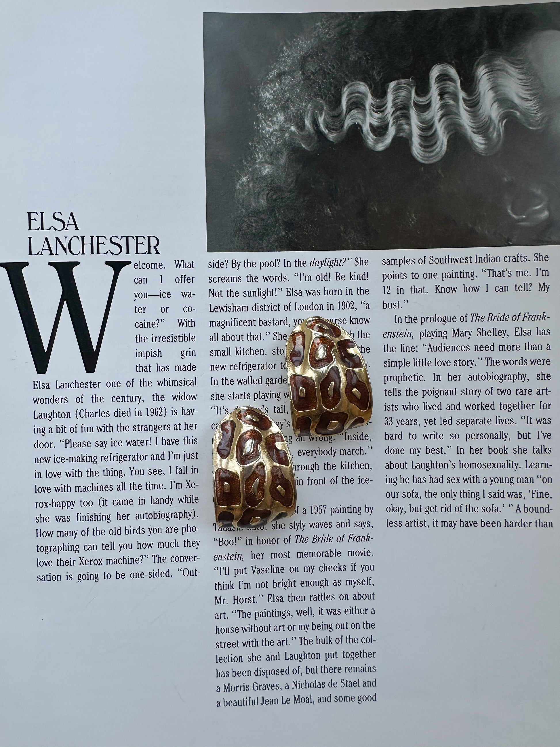Bold Leopard  Earrings|Vintage Baazaar 