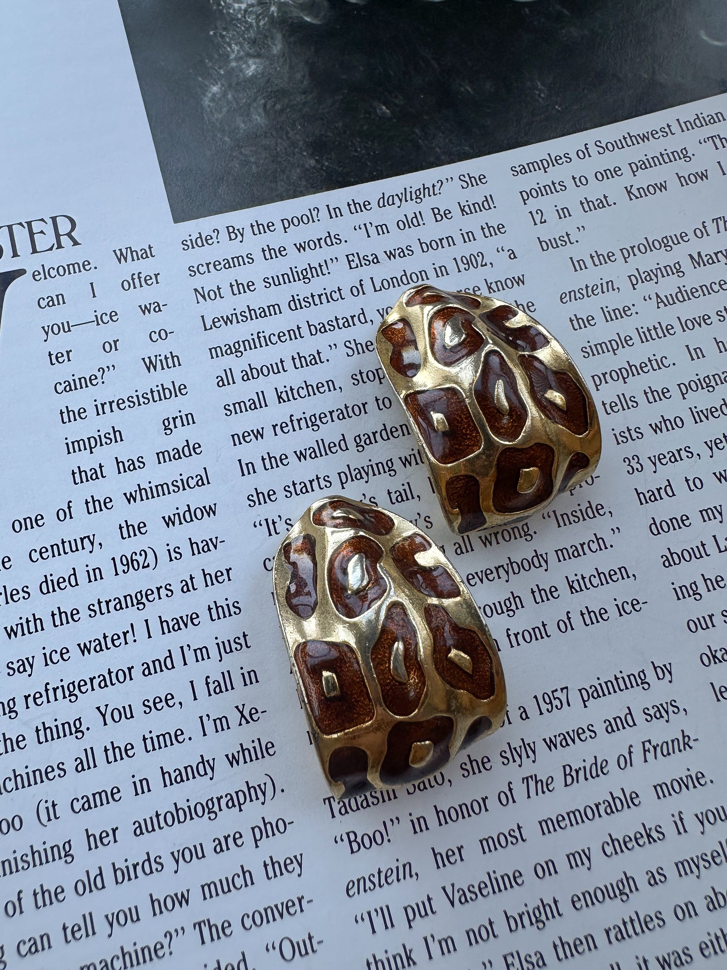 Bold Leopard  Earrings|Vintage Baazaar 