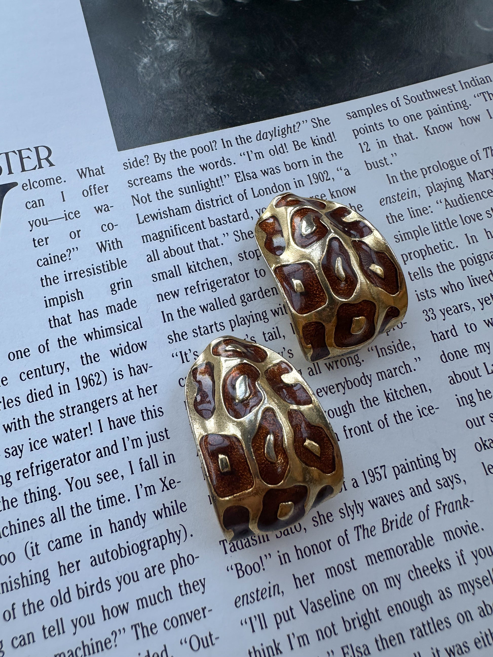 Bold Leopard  Earrings|Vintage Baazaar 