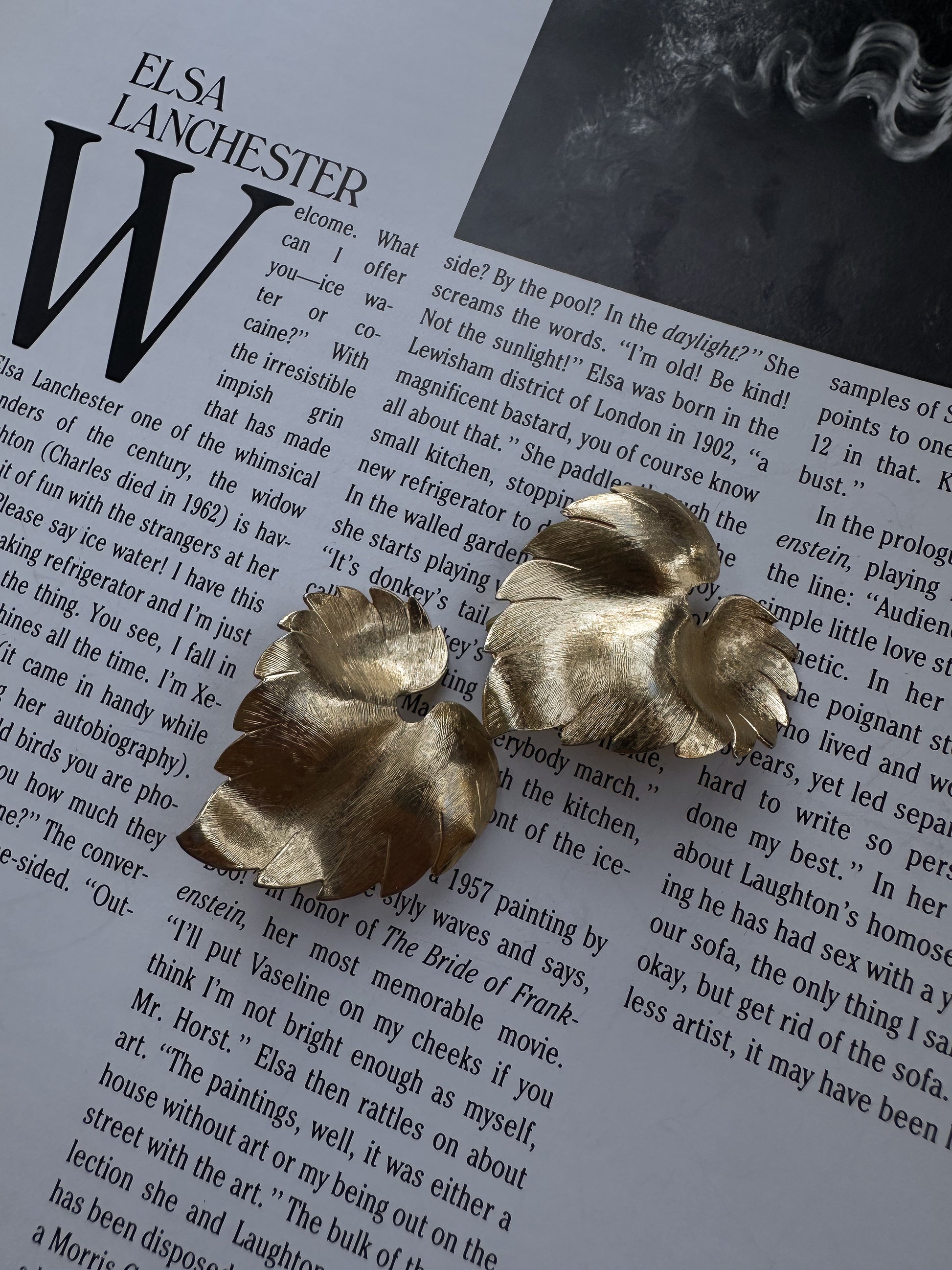Gold Petal Blossom Earrings|Vintage Baazaar 