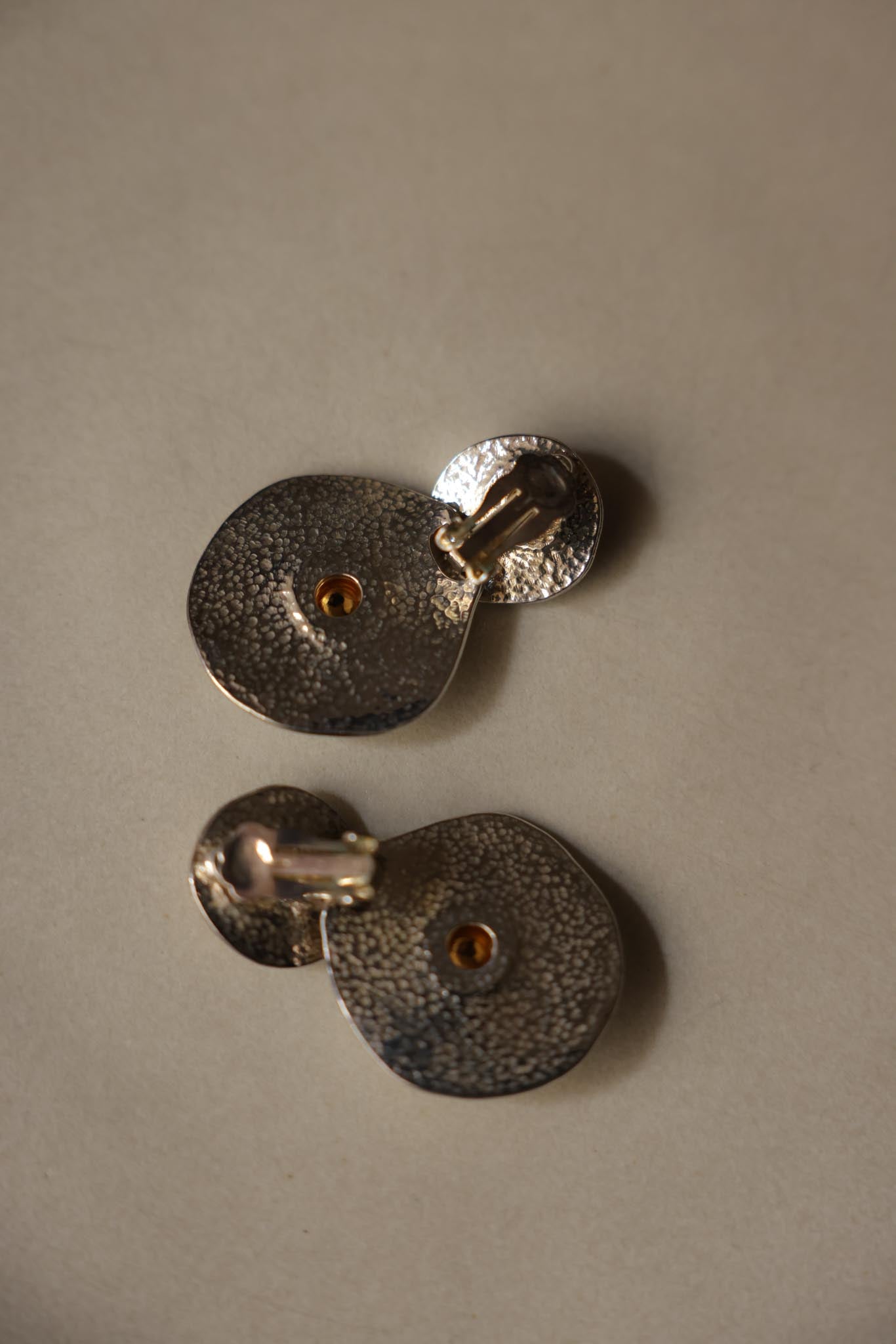 Two-Tone Orbit Earrings|Vintage Baazaar 