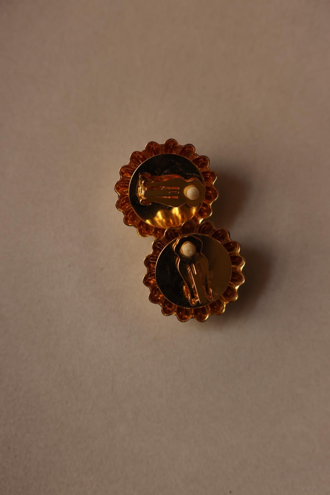 Gold Radiance Rhinestone Clip-On Earrings|Vintage Baazaar 
