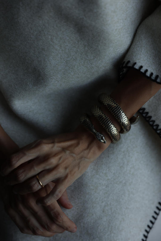 Whiting & Davis Snake Coil Triple Row Wrap Bracelet
