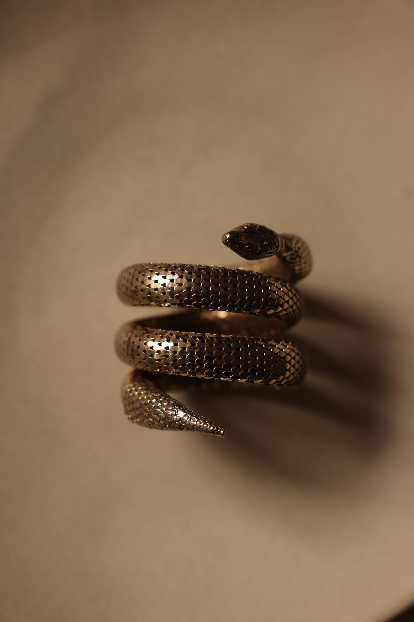 Whiting & Davis Snake Coil Triple Row Wrap Bracelet