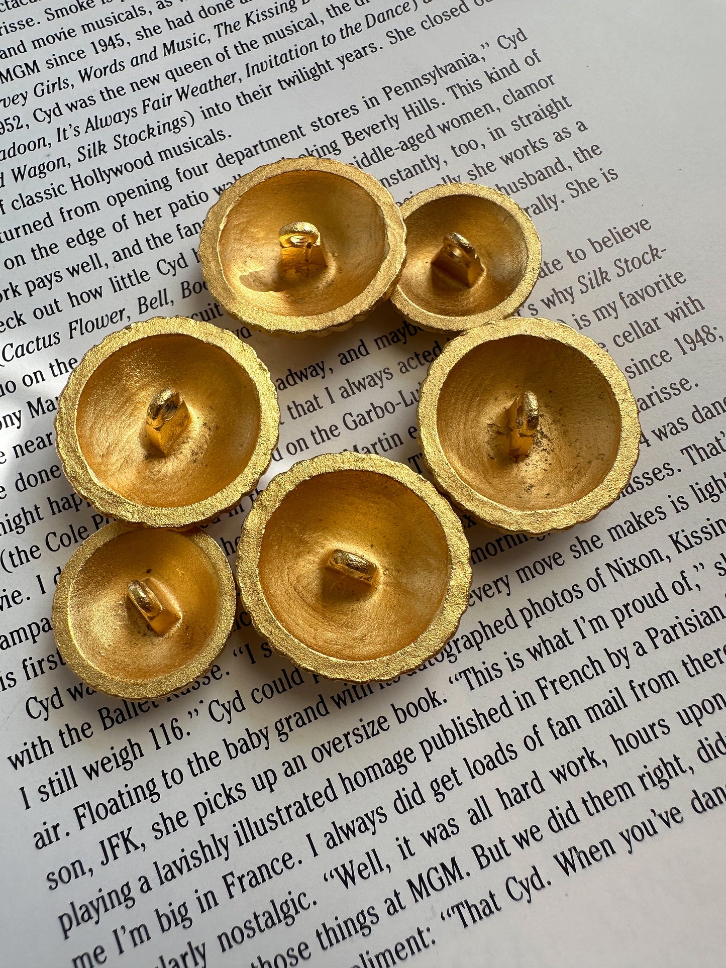 Matte Gold Buttons|Vintage Baazaar 