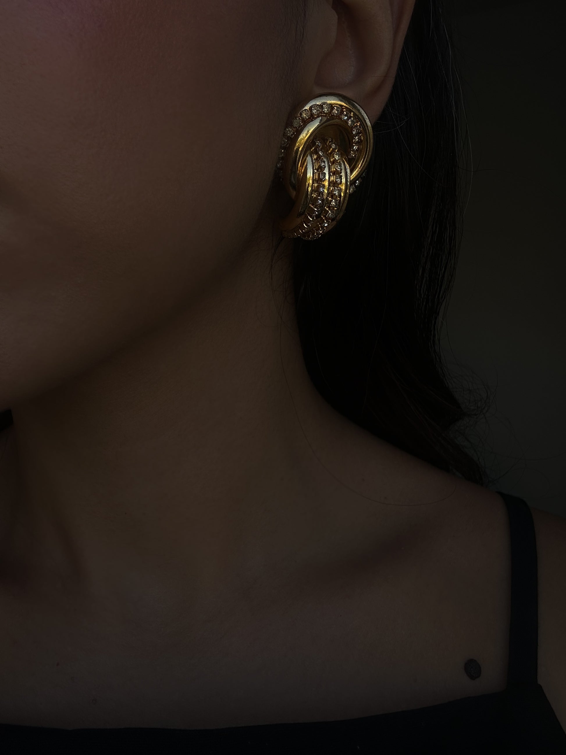 Kirks Folly Gold tone Knot Earrings|Vintage Baazaar 