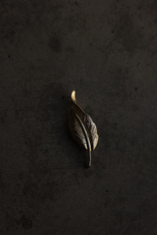Gold-Tone Leaf Brooch