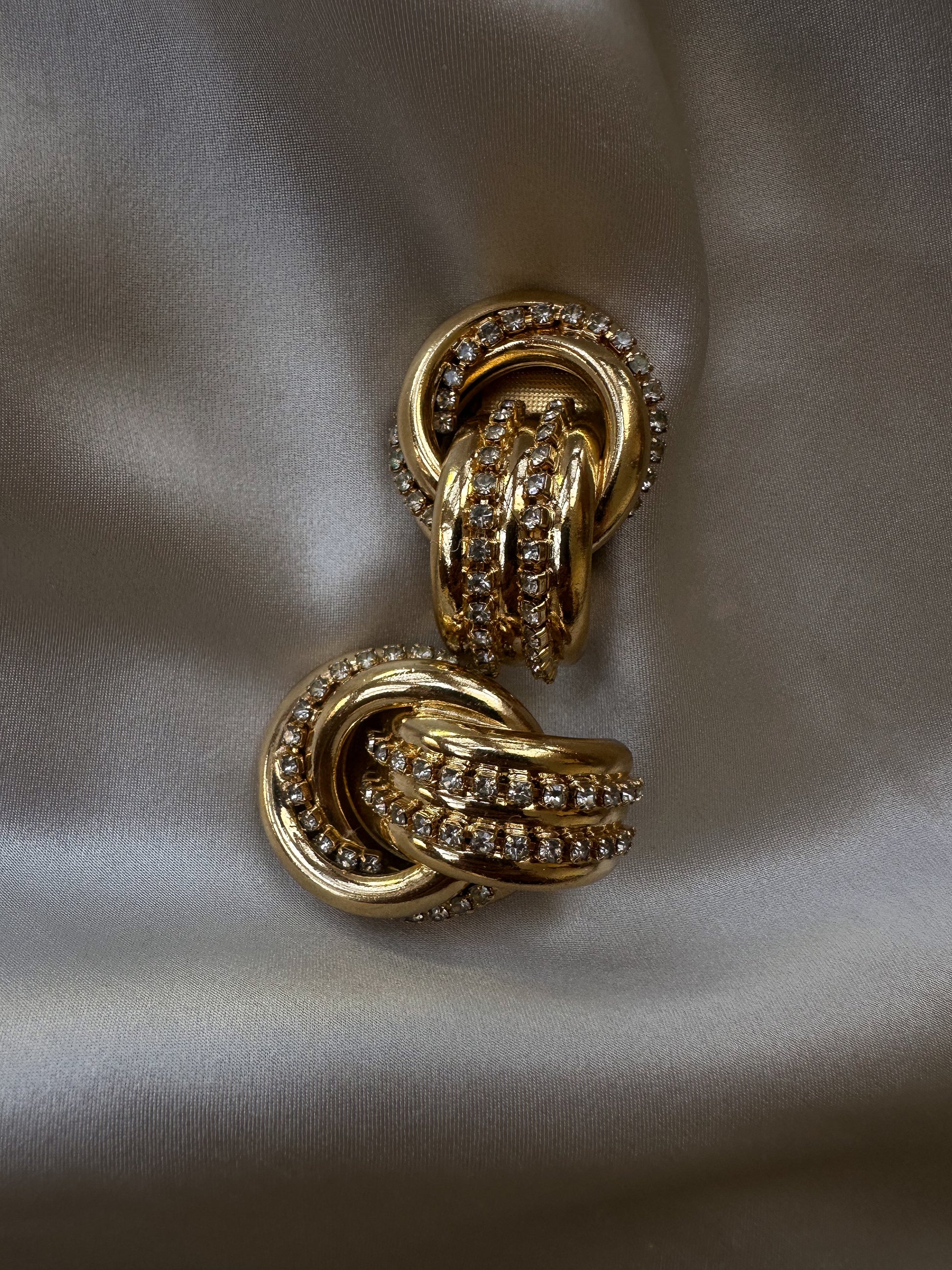 Kirks Folly Gold tone Knot Earrings|Vintage Baazaar 