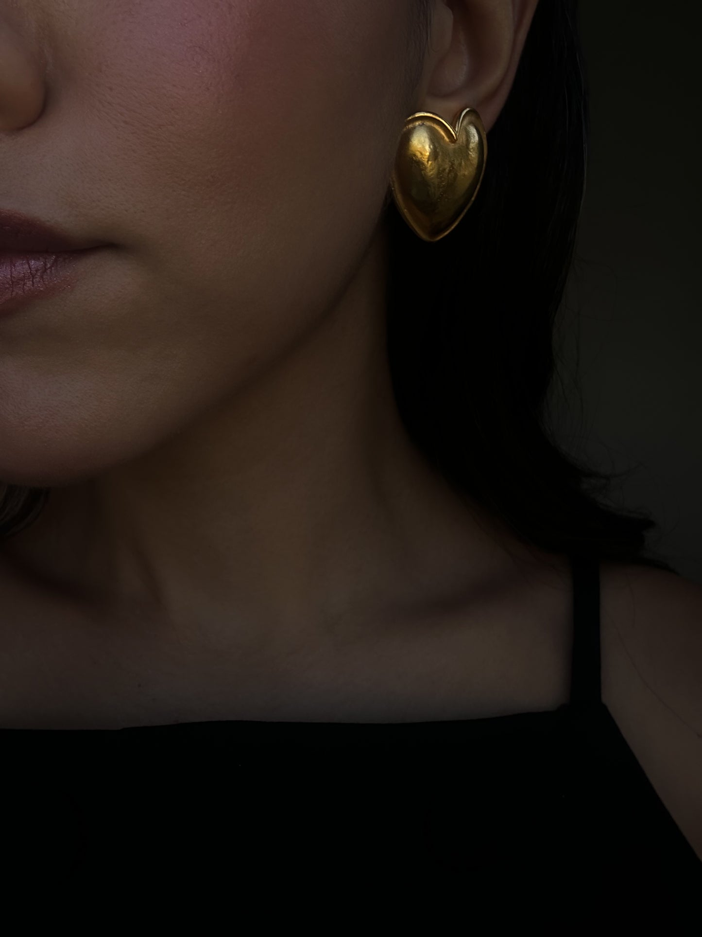 Golden Heart Earrings|Vintage Baazaar 