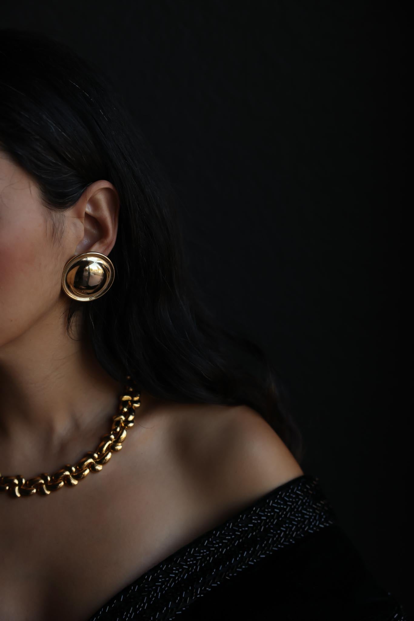Gold-Tone Polished Link Necklace