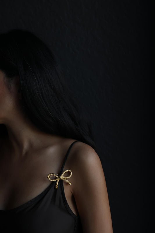 Gold-Tone Bow Brooch