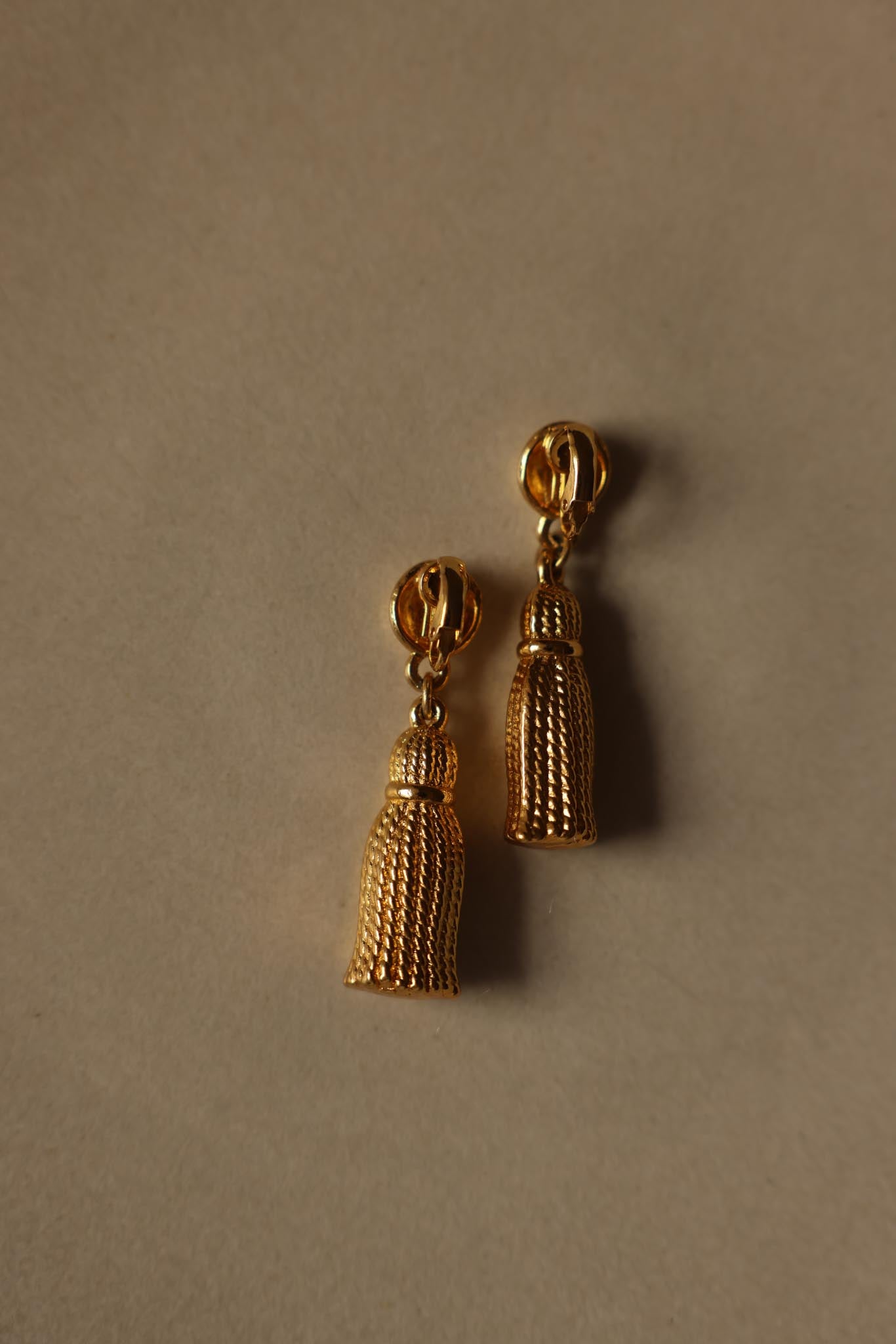 Gold-Tone Tassel Clip-On Earrings