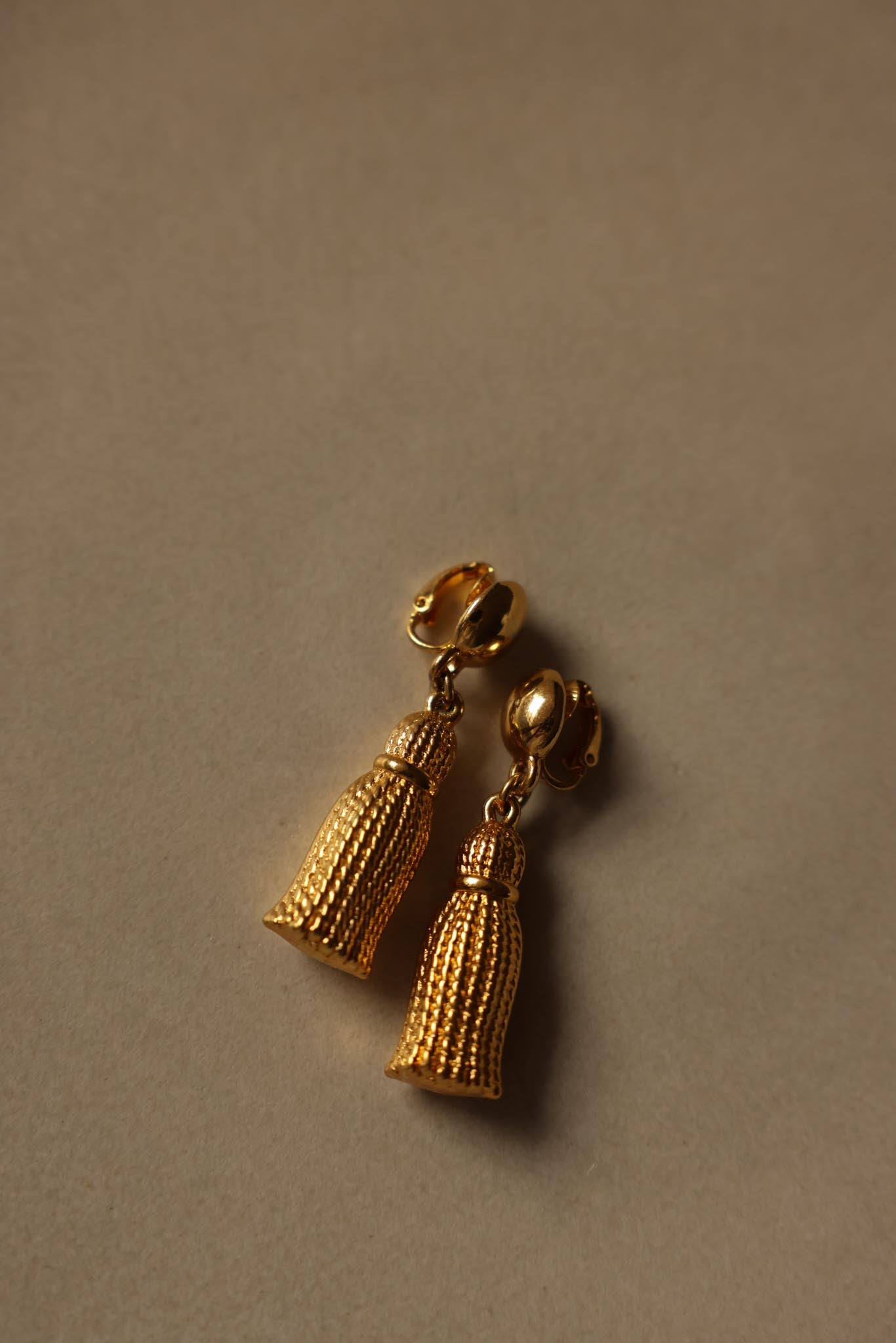 Gold-Tone Tassel Clip-On Earrings