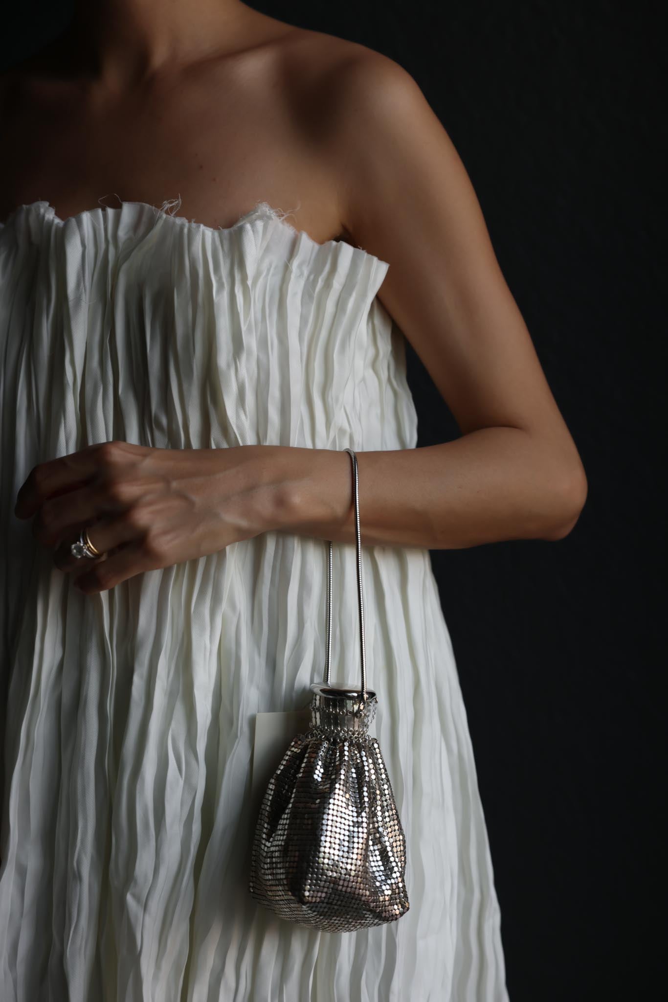 1920s Whiting & Davis Silver Mesh Wrist Bag
