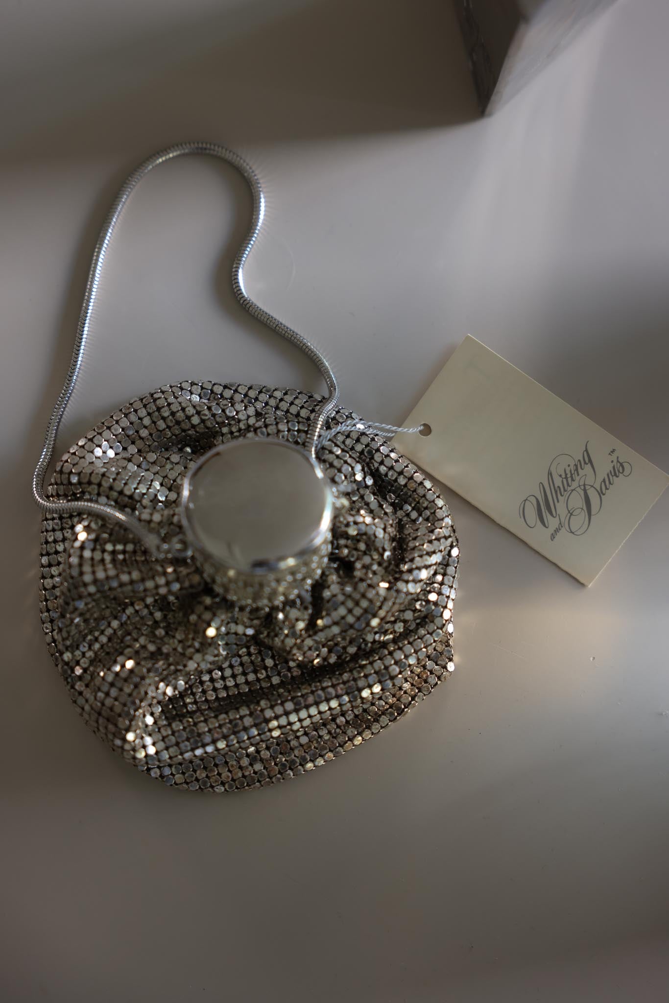 1920s Whiting & Davis Silver Mesh Wrist Bag
