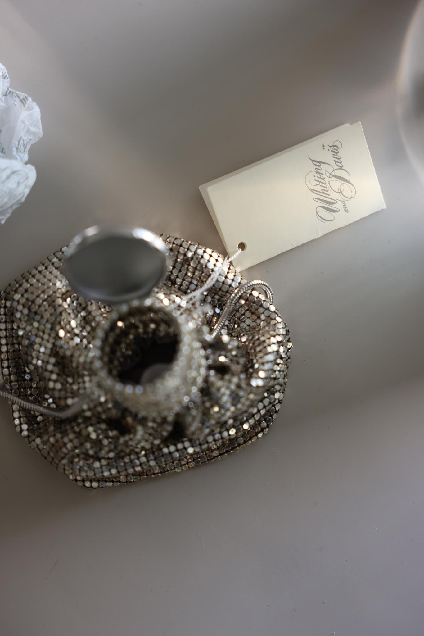 1920s Whiting & Davis Silver Mesh Wrist Bag