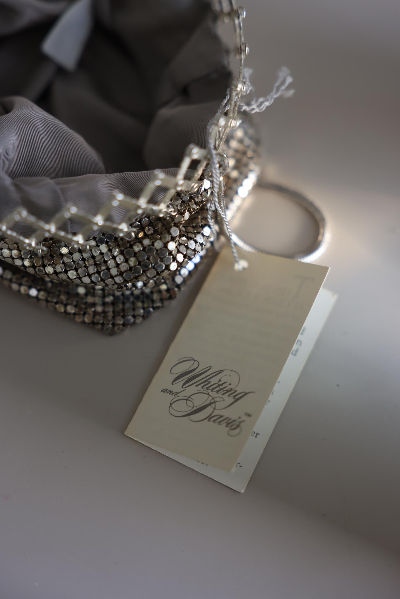 1920s Whiting & Davis Silver Mesh Wrist Bag