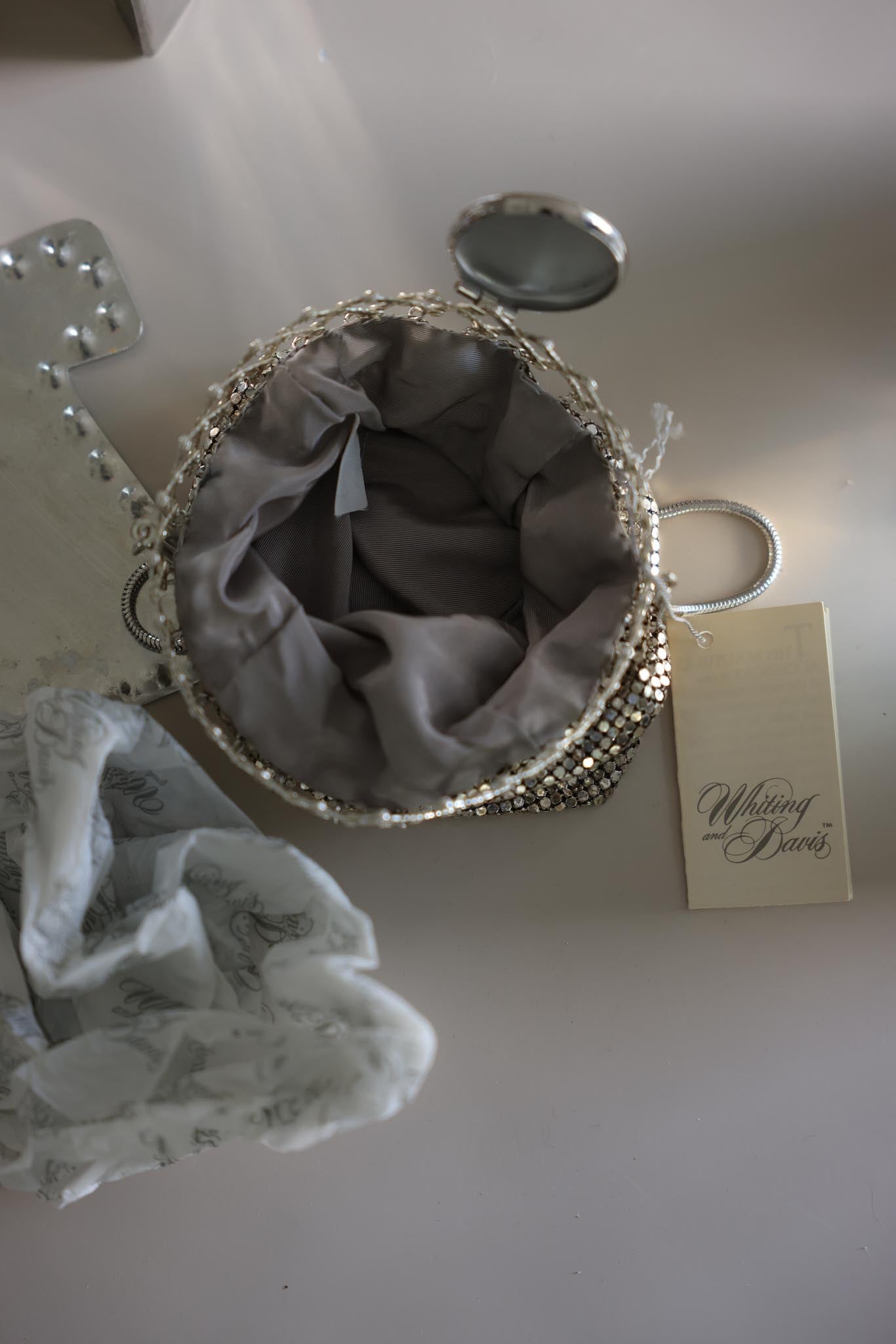 1920s Whiting & Davis Silver Mesh Wrist Bag