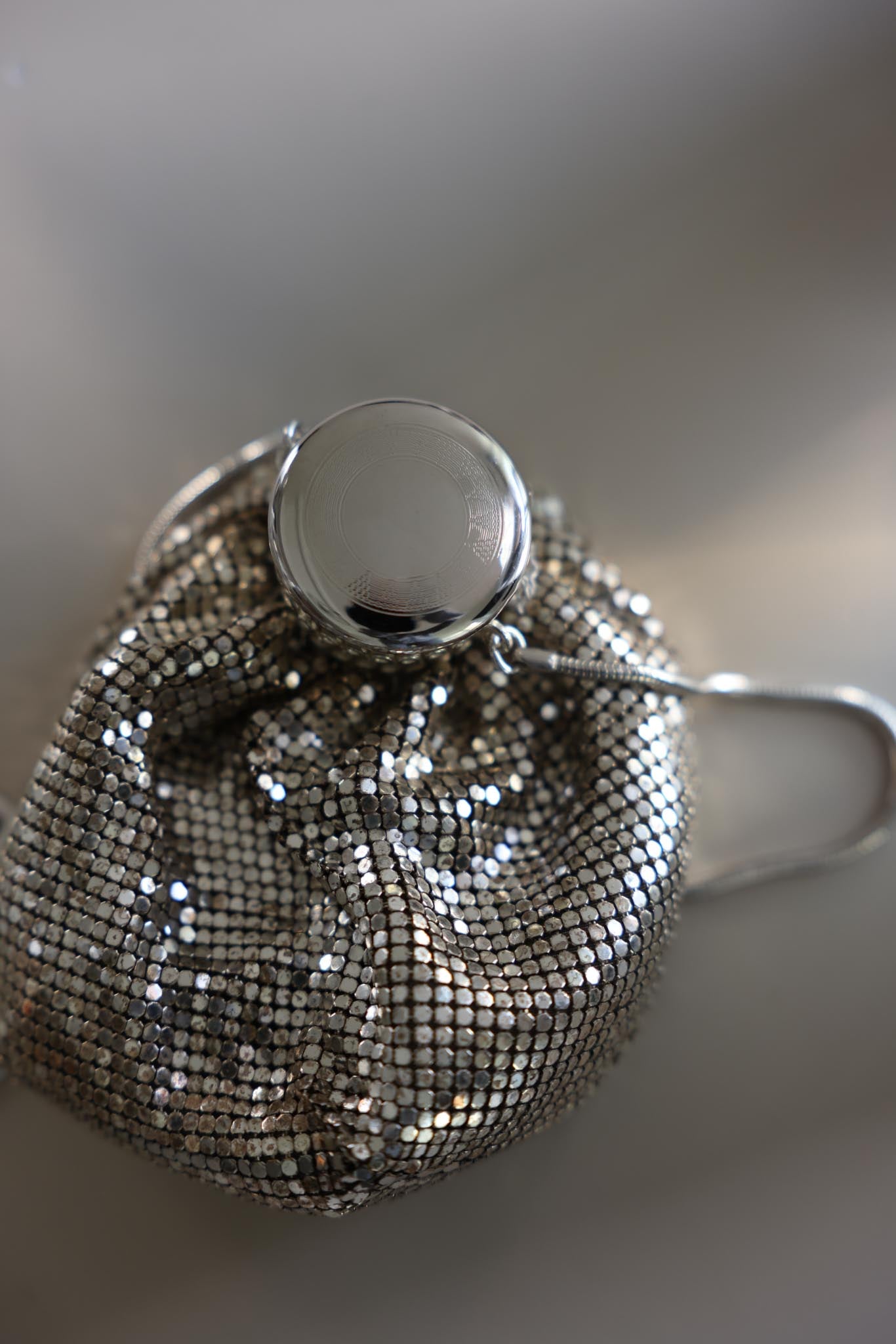 1920s Whiting & Davis Silver Mesh Wrist Bag