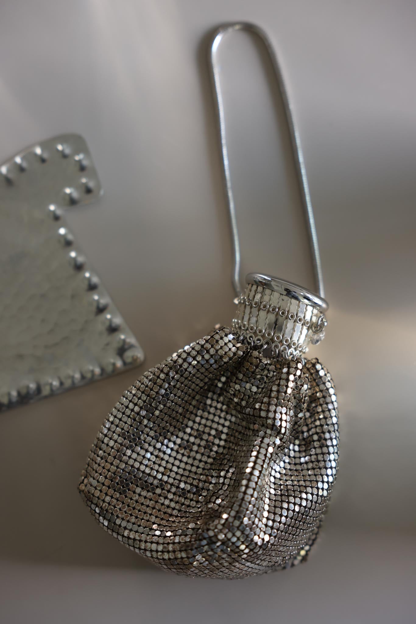 1920s Whiting & Davis Silver Mesh Wrist Bag