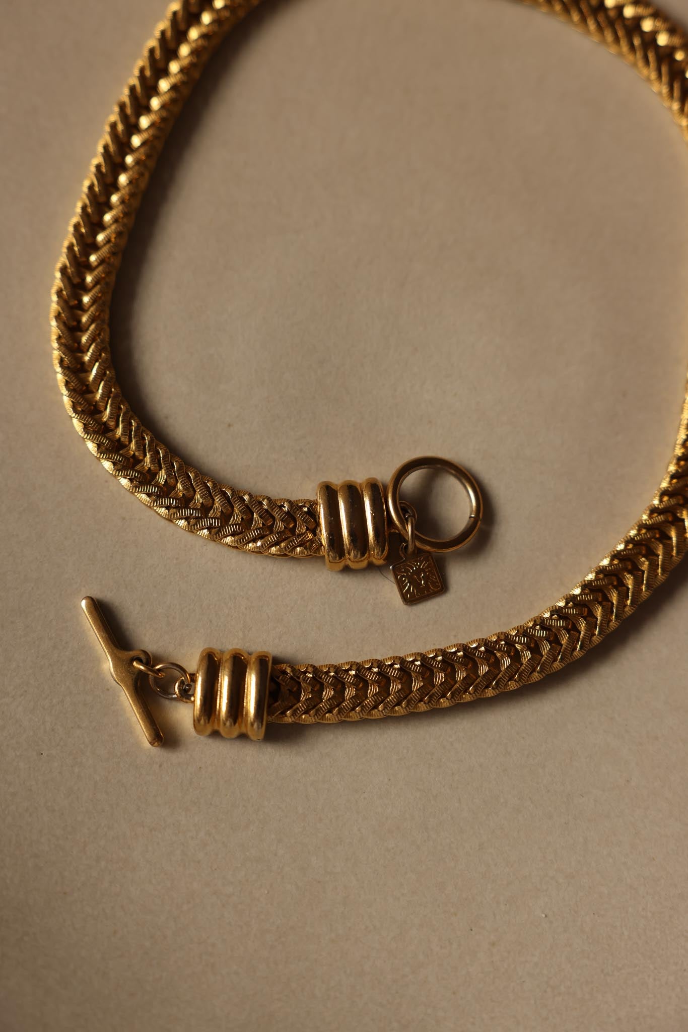 Anne Klein Gold-Tone Woven Chain Necklace