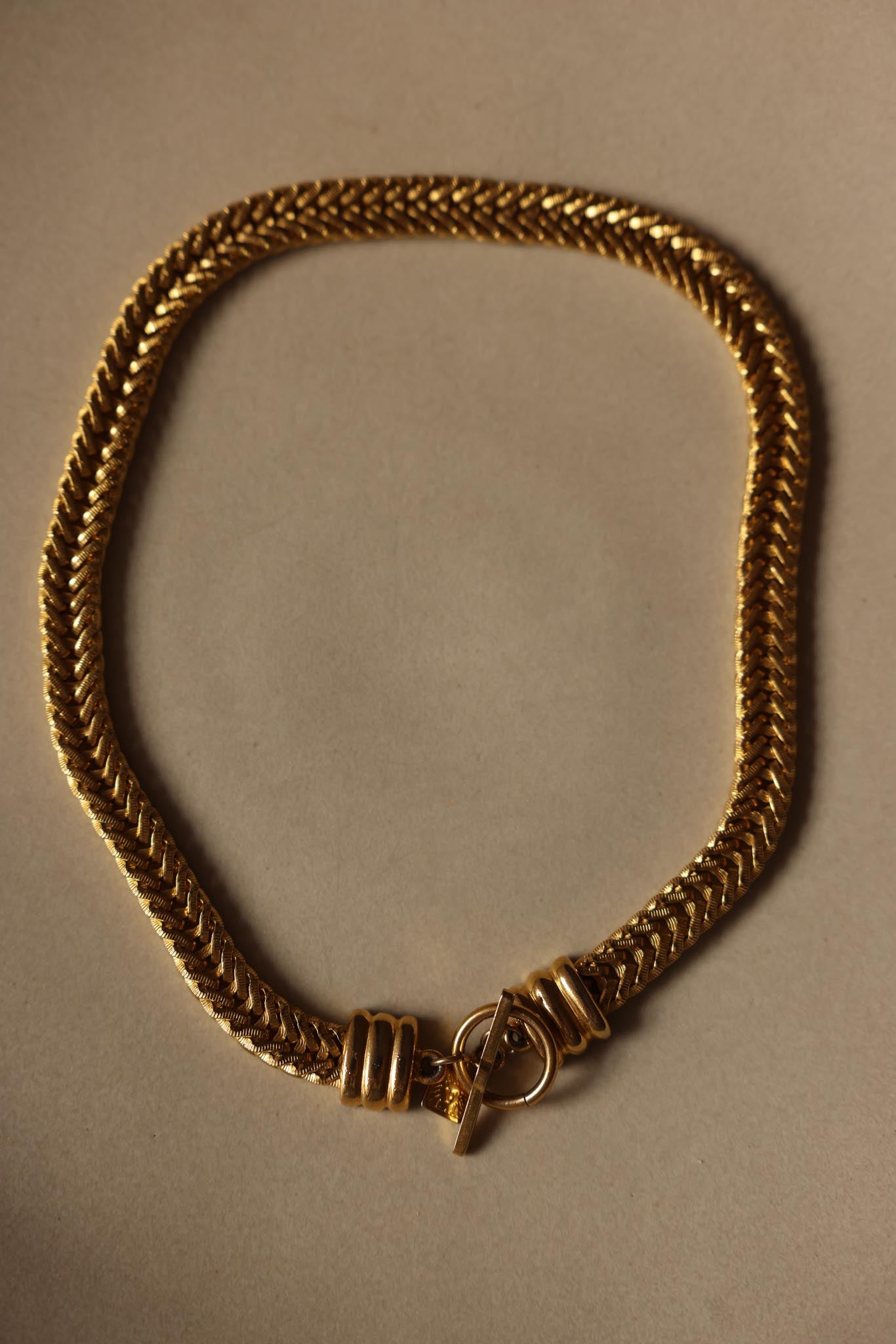 Anne Klein Gold-Tone Woven Chain Necklace