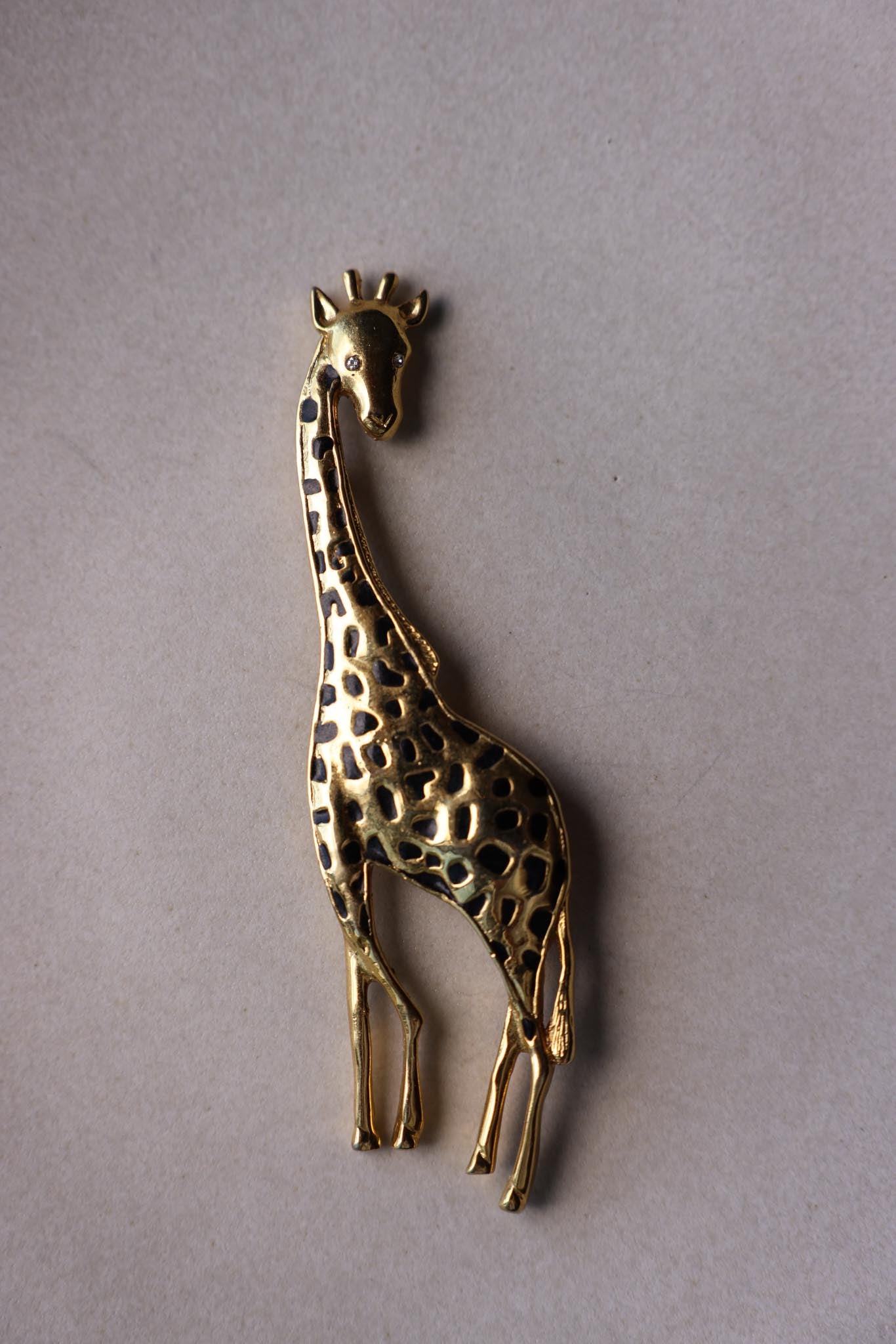 Golden Giraffe Statement Brooch