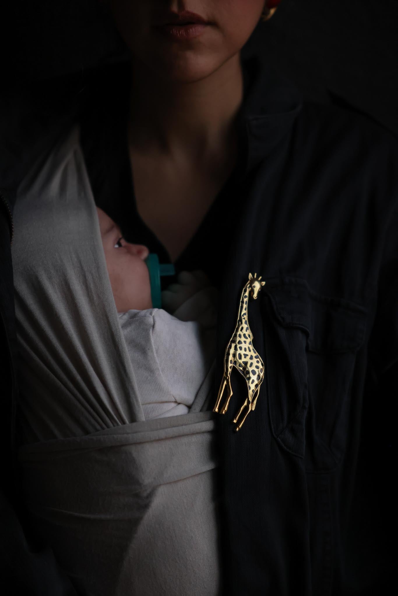 Golden Giraffe Statement Brooch