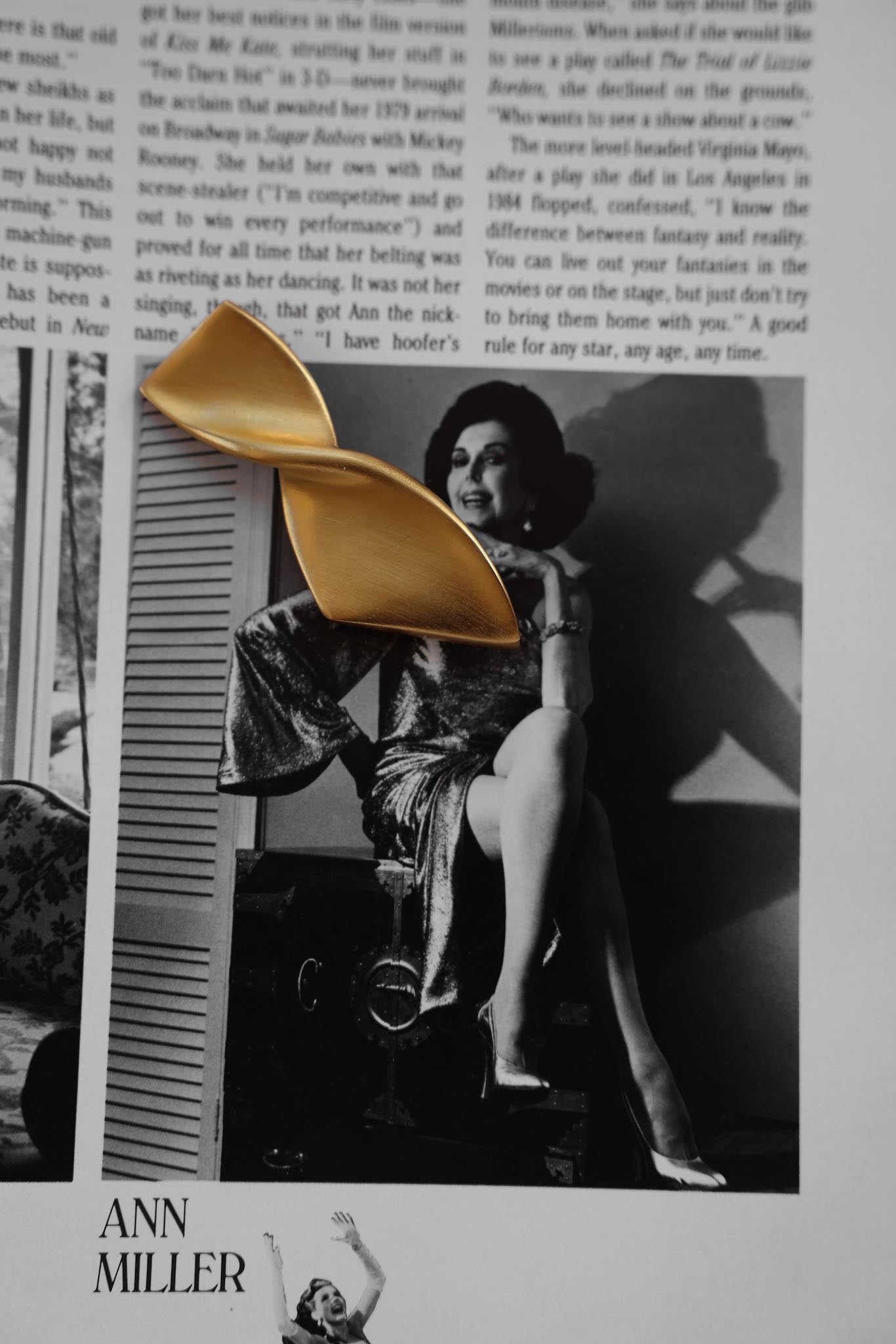 Golden Twist Matte Brooch|Vintage Baazaar 